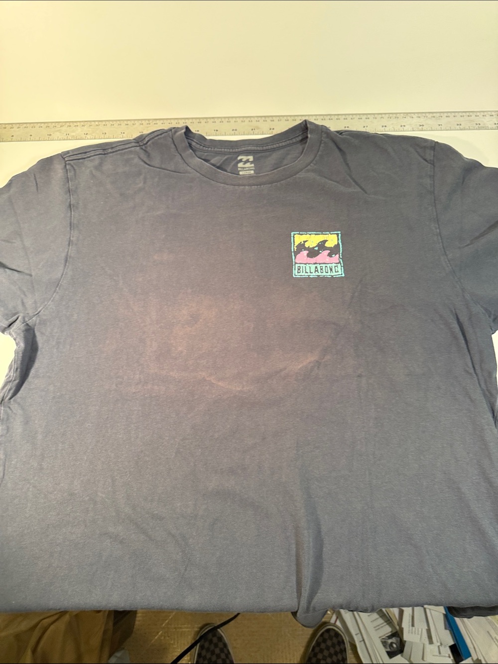 Billabong Short Sleeve Crew Tee - Blue with Multi-Color Logo